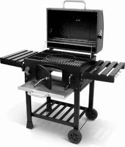 Alice's Garden Houtskool BBQ Bernard - Smoker - Verstelbare Houtskoolbak - Zwart -Barbecue Grill Winkel 1014x1200