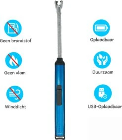 Elektrische Aansteker – USB Oplaadbaar - Blauw – Fornuis – BBQ – Openhaard – Lange Flexibele Aansteker -Barbecue Grill Winkel 1042x1200 2