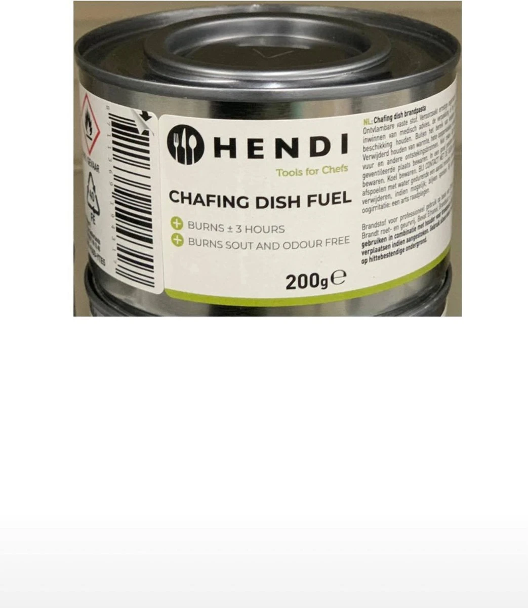 Hendi Brandpasta Voor Chafing Dish - Brandgel 200g - ( 2 Stuks ) 4 Hendi Brandpasta Voor Chafing Dish - Brandgel 200g - ( 2 Stuks ) - Afbeelding 2