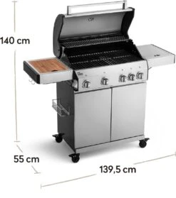 Burnhard Gas BBQ Big FRED Deluxe - 4 Branders - Incl. Keramische Infraroodbrander & Afdekhoes - Deluxe 41 Burnhard Gas BBQ Big FRED Deluxe - 4 Branders - Incl. Keramische Infraroodbrander & Afdekhoes - Deluxe -Barbecue Grill Winkel 1063x1200 2