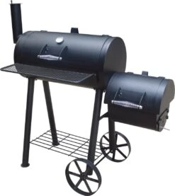 Fire Beam Houtskool Barbecue - Grilloppervlak (LxB) 35 X 66 Cm - Smoker - Zwart