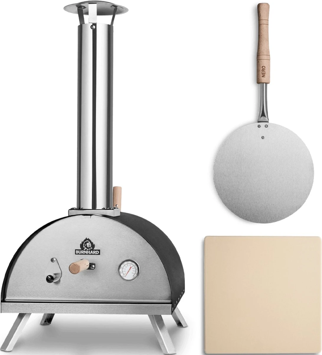 Burnhard Pizzaoven Voor Buiten - Nero 16 Burnhard Pizzaoven Voor Buiten - Nero - Afbeelding 14