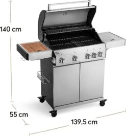 Burnhard Gas BBQ Big FRED Deluxe - 4 Branders - Incl. Keramische Infraroodbrander & Afdekhoes - Deluxe 24 Burnhard Gas BBQ Big FRED Deluxe - 4 Branders - Incl. Keramische Infraroodbrander & Afdekhoes - Deluxe -Barbecue Grill Winkel 1113x1200