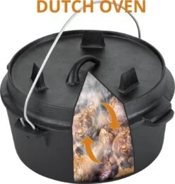 Dutch Mountains Gietijzeren Pannenset 7-delig - Dutch Oven – Braadpan - Grillpan - Hapjespan - Kookset In Houten Transportkist - Deksellifter - Brander -Barbecue Grill Winkel 1139x1200 2
