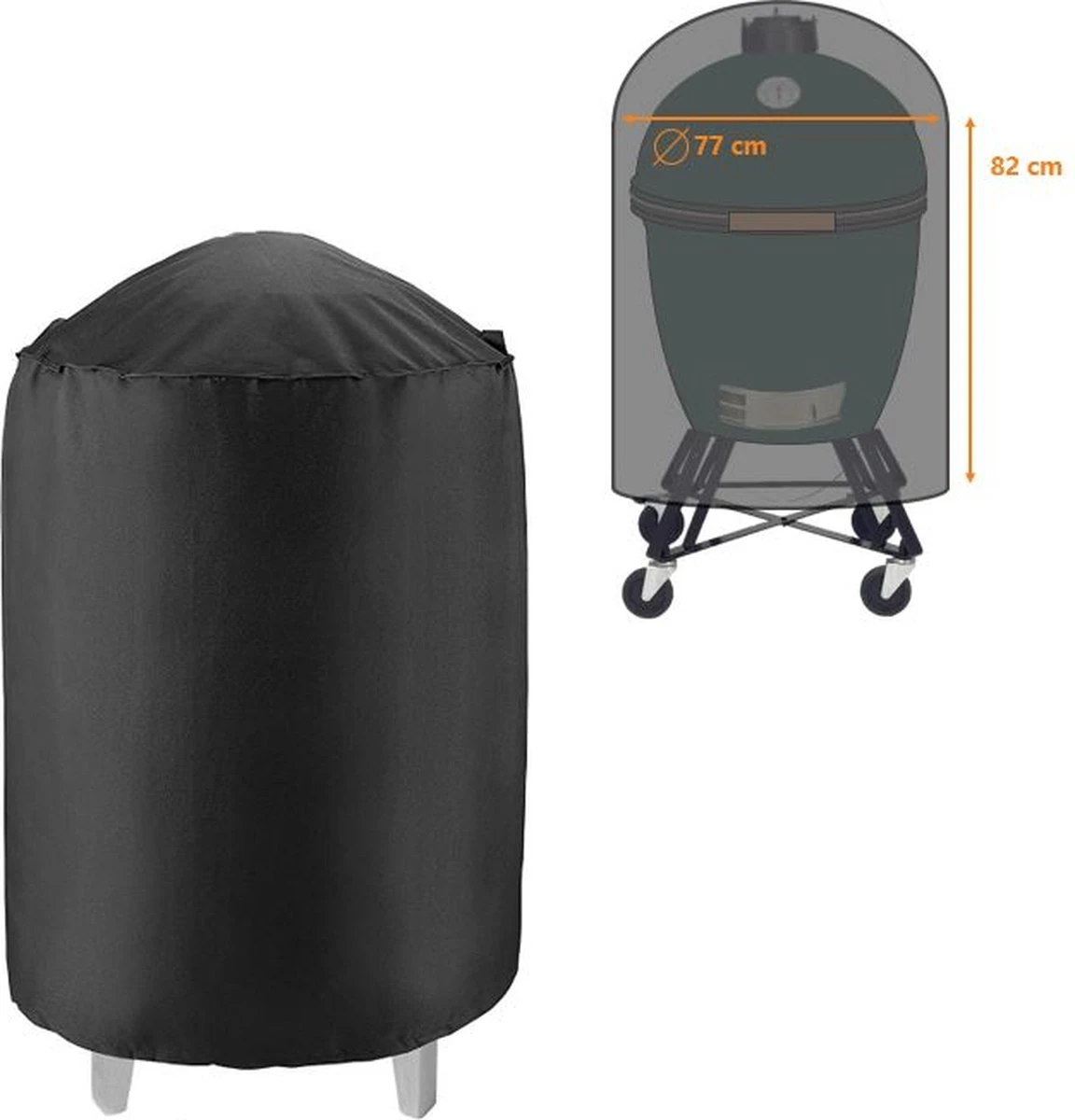 Luxe Waterdichte Ronde BBQ Hoes - 84 Cm X 77 Cm - Barbecue Beschermhoes - BBQ Accessoires - Geschikt Voor O.a. Kamado, Big Green Egg, Grill Guru, The Bastard, Patton, Weber 3 Luxe Waterdichte Ronde BBQ Hoes - 84 Cm X 77 Cm - Barbecue Beschermhoes - BBQ Accessoires - Geschikt Voor O.a. Kamado, Big Green Egg, Grill Guru, The Bastard, Patton, Weber