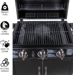 MaxxGarden Gas Barbecue - 3 Branders - Incl. Gratis BBQ Set -Barbecue Grill Winkel 1154x1200