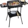 Princess 112250 Elektrische BBQ Met Zijplanken - BBQ - 40x25cm - Met En Zonder Statief Te Gebruiken - Met Zijplankjes - Ook Te Gebruiken Als Tafelgrill - 2200W -Barbecue Grill Winkel 1156x1200