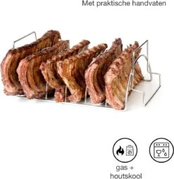 Barbecook Vlees & Ribrek - Spareribs Houder - RVS - Inox Barbecook Vlees & Ribrek - Spareribs Houder - RVS - Inox -Barbecue Grill Winkel 1169x1200 5