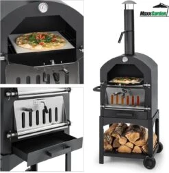 MaxxGarden Pizza Oven - Smoker Barbecue Op Hout, Houtskool Of Pellets - 45 X 65 X 158cm -Barbecue Grill Winkel 1175x1200 3