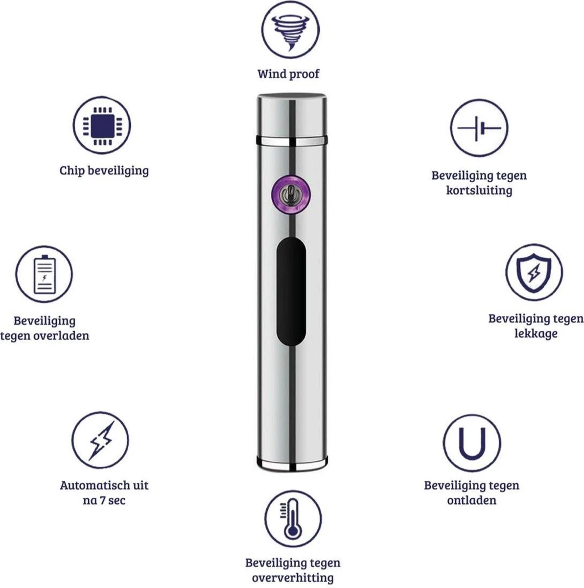 Allkinds Oplaadbare Elektrische Aansteker - USB Plasma Aansteker - Duurzaam - Windbestendig - Zwart 4 Allkinds Oplaadbare Elektrische Aansteker - USB Plasma Aansteker - Duurzaam - Windbestendig - Zwart - Afbeelding 2