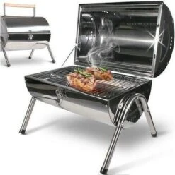 BBQ Collection Houtskoolbarbecue - Cilinder - Chroom -Barbecue Grill Winkel 1197x1200 1