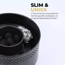 Ozocozy BBQ-ONE Houtskool Tafelbarbecue - Ø30 Cm- Zwart - Incl. Draagtas, Siliconen Bakkwast En RVS-Barbecuetang 16 Ozocozy BBQ-ONE Houtskool Tafelbarbecue - Ø30 Cm- Zwart - Incl. Draagtas, Siliconen Bakkwast En RVS-Barbecuetang -Barbecue Grill Winkel 1197x1200