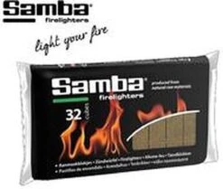 Samba Aanmaakblokjes Bruin á 24 X 32 Stuks - Omdoos Is 768 Aanmaakblokjes -Barbecue Grill Winkel 1200x1016