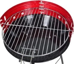 Houtskoolbarbecue Ø33 Cm | Verstelbare Grill BBQ | Halfopen | Zwart / Rood -Barbecue Grill Winkel 1200x1028