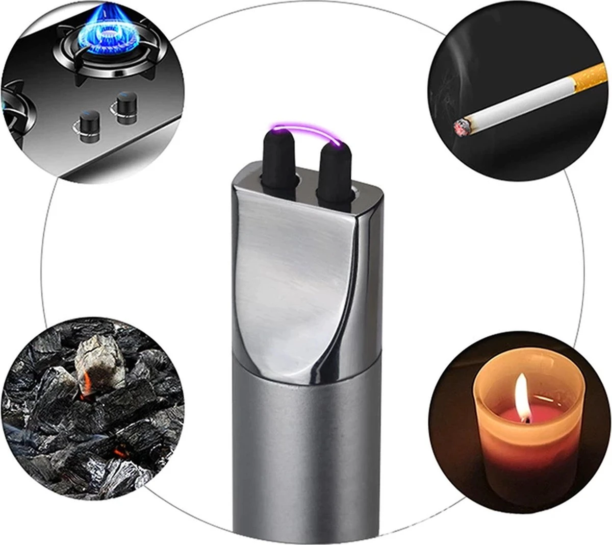 Staza Oplaadbare Lange Elektrische Aansteker - Duurzame Plasma Aansteker - Inclusief Cadeauverpakking - BBQ - Kaarsen 6 Staza Oplaadbare Lange Elektrische Aansteker - Duurzame Plasma Aansteker - Inclusief Cadeauverpakking - BBQ - Kaarsen - Afbeelding 4