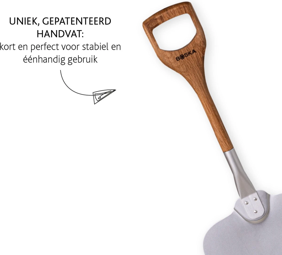 Boska Pizzaschep Barbecue - Kort Handvat - Stabiel - Aluminium - Eikenhout - BBQ Accessoires 5 Boska Pizzaschep Barbecue - Kort Handvat - Stabiel - Aluminium - Eikenhout - BBQ Accessoires - Afbeelding 3