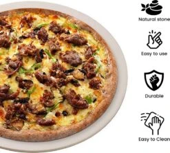 MaxxHome Pizzasteen - BBQ Steen - Pizzasteen Voor De Lekkerste Bereiding Van Een Pizza Op Jouw Barbecue Of In De Oven - Pizza Steen Rond - Medium (33 Cm) -Barbecue Grill Winkel 1200x1084 4