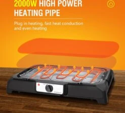 Aigostar Lava 30LDQ - Elektrische Grill - BBQ - Tafel Barbecue - Grilloppervlakte 41 X 24 Cm - 2000 Watt 12 Aigostar Lava 30LDQ - Elektrische Grill - BBQ - Tafel Barbecue - Grilloppervlakte 41 X 24 Cm - 2000 Watt -Barbecue Grill Winkel 1200x1087