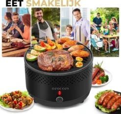 Ozocozy BBQ-ONE Houtskool Tafelbarbecue - Ø30 Cm- Zwart - Incl. Draagtas, Siliconen Bakkwast En RVS-Barbecuetang 18 Ozocozy BBQ-ONE Houtskool Tafelbarbecue - Ø30 Cm- Zwart - Incl. Draagtas, Siliconen Bakkwast En RVS-Barbecuetang -Barbecue Grill Winkel 1200x1133