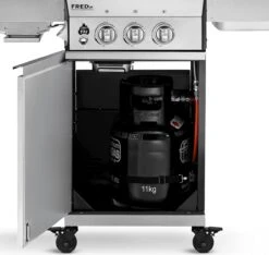 Burnhard Gas BBQ FRED JR. Deluxe - 2 Branders - Incl. Keramische Infraroodbrander & Afdekhoes - Deluxe -Barbecue Grill Winkel 1200x1135