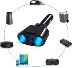 Auto Sigarettenaansteker Splitter - USB Ingang Auto - 2 Sigaretten Aansluitingen - Autolader -Barbecue Grill Winkel 1200x1144 1