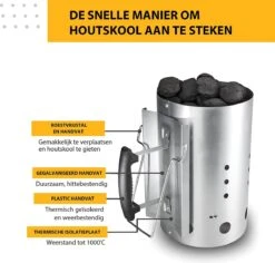 Kolen Starter GROOT - Brikettenstarter Met Veiligheidshandgreep - Snelstarter Voor Barbecue - BBQ Houtskool Starter -Barbecue Grill Winkel 1200x1146 2