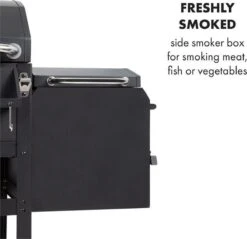 Klarstein Kingsville Double Barbecue - Houtskool- En Gasbarbecue - Smoker BBQ - Inclusief Deksels En Thermometer - Met 2 Roosters - Zwart 20 Klarstein Kingsville Double Barbecue - Houtskool- En Gasbarbecue - Smoker BBQ - Inclusief Deksels En Thermometer - Met 2 Roosters - Zwart -Barbecue Grill Winkel 1200x1161