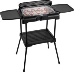 Princess 112250 Elektrische BBQ Met Zijplanken - BBQ - 40x25cm - Met En Zonder Statief Te Gebruiken - Met Zijplankjes - Ook Te Gebruiken Als Tafelgrill - 2200W -Barbecue Grill Winkel 1200x1164