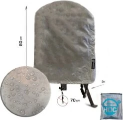 COVER UP HOC Diamond Bbq Hoes Rond - 70x80 Cm - Waterdicht Met Stormbanden En Trekkoord - Geschikt Voor O.a. Kamado, Big Green Egg, Grill Guru, The Bastard, Patton,Weber -Barbecue Grill Winkel 1200x1170