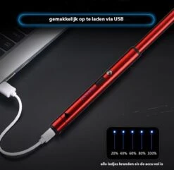 Oplaadbare Lange Dunne Elektrische Aansteker - Duurzame Plasma Aansteker - Inclusief Cadeauverpakking - BBQ – Kaarsen – Rood -Barbecue Grill Winkel 1200x1170 4