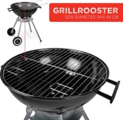 BBQ Collection Houtskoolbarbecue - Kogelbarbecue 45 X 60 Centimeter - Ronde Barbecue - Barbecue Op Wielen - Zwart - Metaal -Barbecue Grill Winkel 1200x1174 1