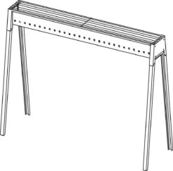 Spiedini Saté-bbq Bali 80 - Saté Houtskoolbarbecue Met Horizontaal Rooster - 80 Cm Lang, 11 Cm Breed - Materiaal: Gealuminiseerd Ijzer -Barbecue Grill Winkel 1200x1179