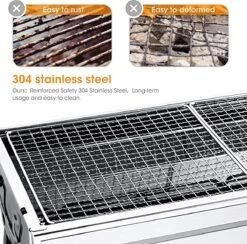 Uten - Houtskoolbarbecue - Opvouwbare Barbecue - Houtskoolbarbecues - Draagbare Camping Barbecue - 430 Roestvrij Staal Grill BBQ - 5-10 Persoon Tuin Buitenfeest - Zilver 16 Uten - Houtskoolbarbecue - Opvouwbare Barbecue - Houtskoolbarbecues - Draagbare Camping Barbecue - 430 Roestvrij Staal Grill BBQ - 5-10 Persoon Tuin Buitenfeest - Zilver -Barbecue Grill Winkel 1200x1184