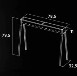 Spiedini Saté-bbq Bali 80 - Saté Houtskoolbarbecue Met Horizontaal Rooster - 80 Cm Lang, 11 Cm Breed - Materiaal: Gealuminiseerd Ijzer -Barbecue Grill Winkel 1200x1185
