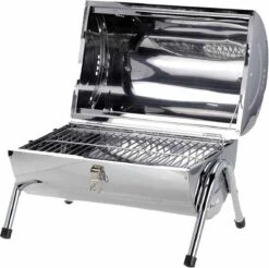 BBQ Collection Houtskoolbarbecue - Cilinder - Chroom -Barbecue Grill Winkel 1200x1193