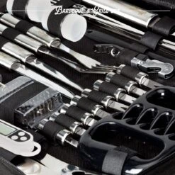 Mountain Jack® 40-Delige Luxe BBQ Grill Accessoires Set In Roestvrij Staal – Barbecue Gereedschap – Tangenset, Vlees Thermometer, Vleestang, Borstel, Spiezen, Vleesmes, Vleesvork -Barbecue Grill Winkel 1200x1199 8