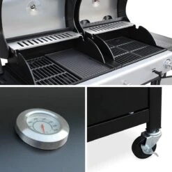 Alice's Garden Houtskool Barbecue - Grilloppervlak (LxB) 41 X 44 Cm - Gas En Houtskool - 3 Branders - Marsac Zwart -Barbecue Grill Winkel 1200x1200 10