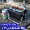 Mikamax Draagbare Mini BBQ - Barbecue - 's Werelds Kleinste Barbecue - Past In Je Broekzak - 18 × 6 × 15,5 Cm - 714 Gram - Mat Zwart -Barbecue Grill Winkel 1200x1200 101