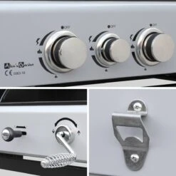 Alice's Garden Houtskool Barbecue - Grilloppervlak (LxB) 41 X 44 Cm - Gas En Houtskool - 3 Branders - Marsac Zwart -Barbecue Grill Winkel 1200x1200 11