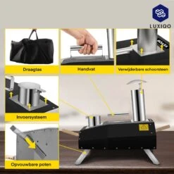 Vevor® Pizza Oven - Professionele Pizza Oven - Buitenkeuken - Pizza Gourmet - Barbecue - RVS - Tot 600°C - Met Draagtas -Barbecue Grill Winkel 1200x1200 178