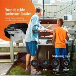 GrillX Barbecue Hoes - 145 X 61 X 117cm - BBQ Hoes Waterdicht - Beschermhoes Inclusief Trekkoord - BBQ Accesoires 11 GrillX Barbecue Hoes - 145 X 61 X 117cm - BBQ Hoes Waterdicht - Beschermhoes Inclusief Trekkoord - BBQ Accesoires -Barbecue Grill Winkel 1200x1200 359