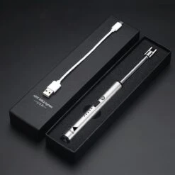 Oplaadbare Lange Elektrische Aansteker Buigbaar - Buigbare Aansteker - Duurzame Plasma Aansteker - Inclusief Cadeauverpakking - BBQ – Kaarsen – Zilver -Barbecue Grill Winkel 1200x1200 364