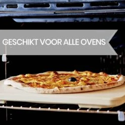 Buxibo 2in1 Pizzasteen - Voor BBQ & Oven - Inclusief Serveer Plank - Pizzabord/Pizzaplank - 30.5 X 38.1 X 1.4 Cm -Barbecue Grill Winkel 1200x1200 387