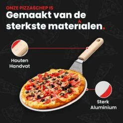 GrillX Pizzaschep Met Pizzasnijder - 30cm - In Luxe Doos - Pizzaspatel Voor BBQ & Oven - BBQ Accesoires Gereedschap -Barbecue Grill Winkel 1200x1200 408