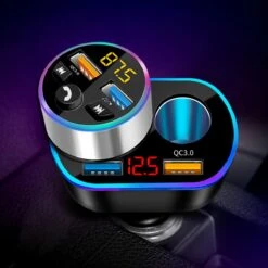 Auto Sigarettenaansteker Splitter - Losse Oplader - USB 2.0 A/USB 3.0 A 2 Poorten - Zwart - Snellader - Splitter - Auto Lader USB -Barbecue Grill Winkel 1200x1200 471