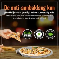Inpro Pizzaschep RVS - Rond - Voor BBQ En Oven - Pizzaspatel - Taartschep - Houten Handvat - BBQ Gereedschap - Keukengerei - 30 Cm Diameter - Spatel -Barbecue Grill Winkel 1200x1200 483