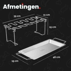 GrillX Kippenvleugelhouder - Kiphouder Voor BBQ & Oven - RVS - BBQ Accesoires -Barbecue Grill Winkel 1200x1200 532