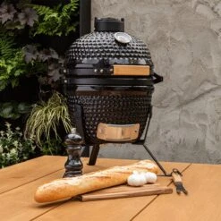 BluMill Kamado BBQ Egg - Kamado 13 Inch - Incl. Vlees Thermometer - Houtskoolbarbecues - Zwart - Ø 27cm -Barbecue Grill Winkel 1200x1200 69