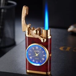 Flametimer Exclusieve Aansteker Met Horloge, 2 Stuks Willekeurig, Winddichte Draagbare Kaars Aansteker Voor Kaars Koken BBQ, Vuurwerk, Zak Zaklamp Aansteker Met Geschenkdoos, Cool Gift -Barbecue Grill Winkel 1200x1200 723