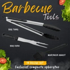 BBQ Gereedschapset - Opbergtas - BBQ Accessoires - BBQ Tang - BBQ Set - BBQ Borstel - BBQ Gereedschap - Roestvrij Staal -Barbecue Grill Winkel 1200x1200 784